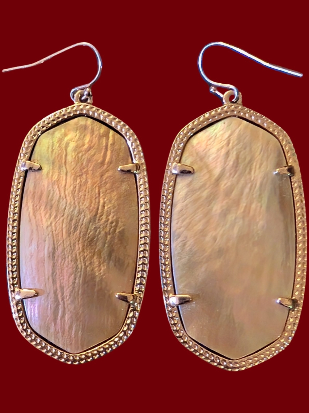 Kendra Scott Danielle Iridescent Rose Gold Drop Earrings